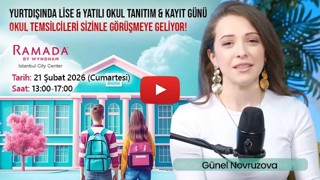 Yurtdışında Lise & Yatılı Okul Tanıtım & Kayıt Günü, 21 Şubat'da sizlerle görüşmeye geliyor.